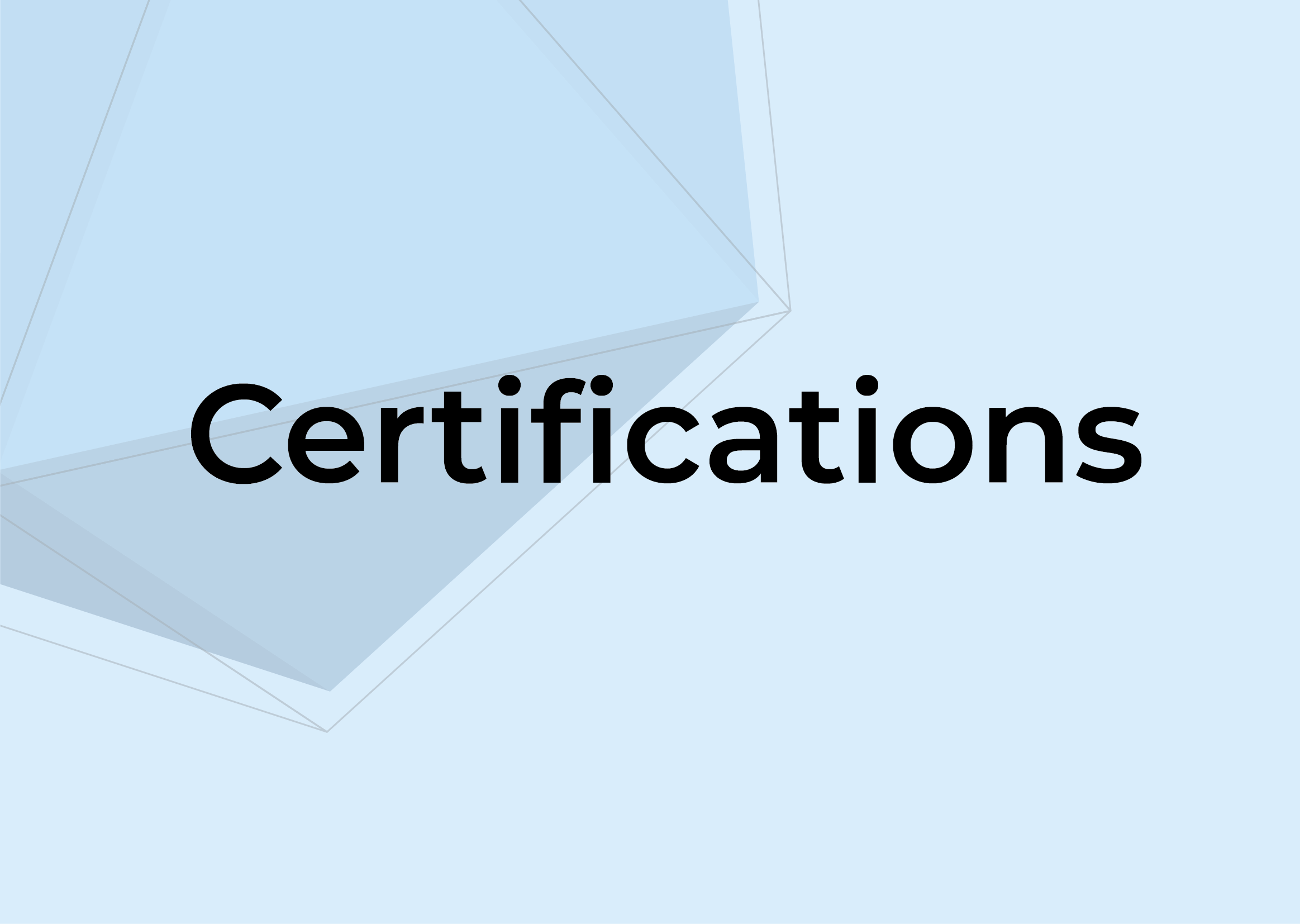 Certifications